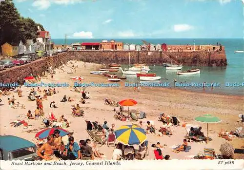 D118931 Hafen und Strand von Rozel. Jersey. Kanalinsel. ET. 3688R. Valentinstag. 1