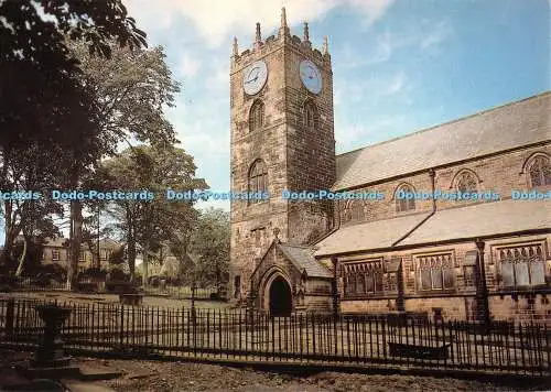 D118934 Haworth Church. Sonntagsschule und Bronte Parsonage. Walter Scott. Farbe