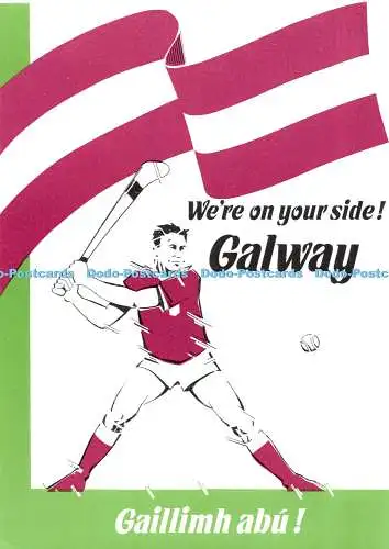 D117593 Galway sind wir an Ihrer Seite. Gaillimh abu. Ganz Irland Hurling Finale. Ein P