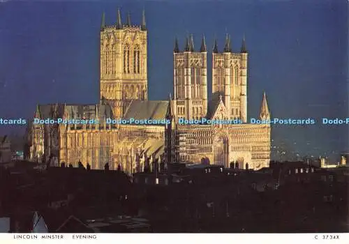 D118936 Lincoln Minster. Abends. C3734X. Richter. Lincoln Minster Shop