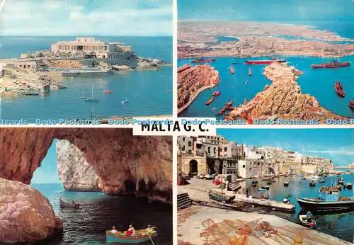 D115389 Malta G.C. The Grand Harbour. St. Julians. Die blaue Grotte. Kathedrale L