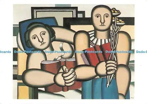 D119088 La Lecture. 1924. Musee National d Art Moderne. SPADEM. Fernand Leger. 1