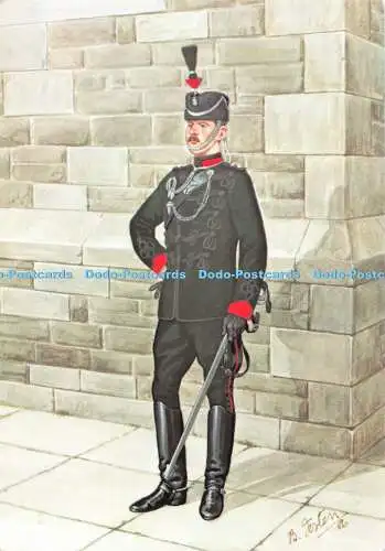 D117761 Offizier. Royal East Kent montierte Gewehre. Duke of Connaught Own. Pompadou