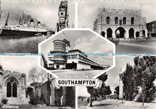 D119221 Southampton. The Ocean Terminal. Netley Abbey. Das Mayflower Monument. R