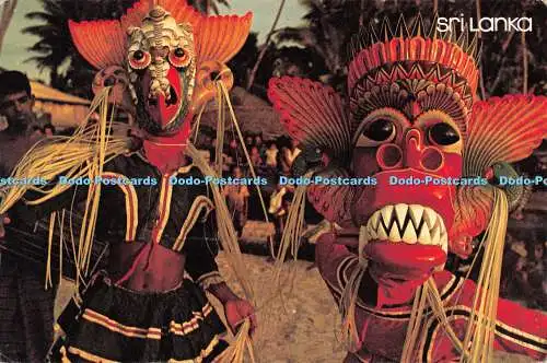 D115676 Srilanka. Ambalangoda. Maskentänzer. Tourismusverband Ceylon. 1977