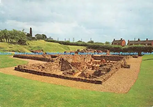 D115722 Staffordshire. Wand. Römischer Bahnhof Letocetum. Das Badehaus aus dem Westen.