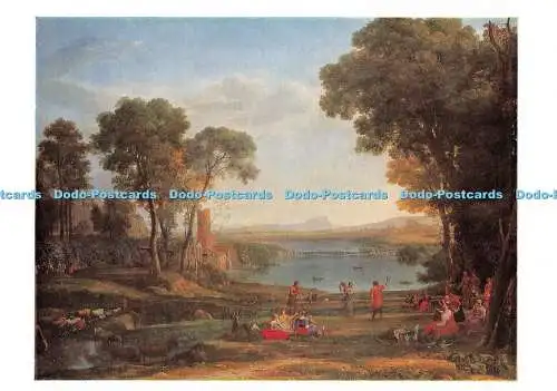 D119391 Nationalgalerie. Landschaft. Die Hochzeit von Isaak und Rebekka. Karten-Nr.