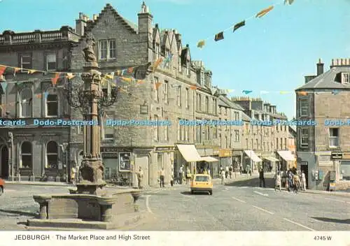 D115840 Jedburgh. Marktplatz und Hauptstraße. Whiteholme. Hagel Caledonia P