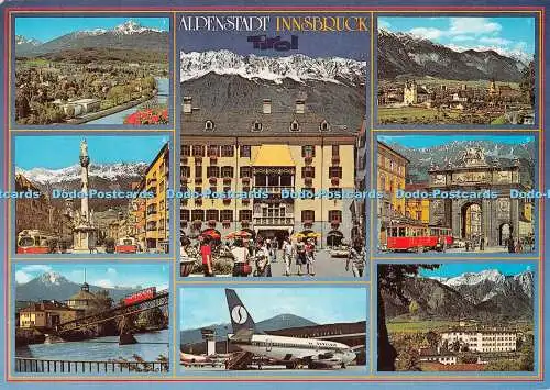 D115897 Tirol. Alpenstadt Innsbruck. Schloss Amras. Goldenes Dachl. Triumphpfort