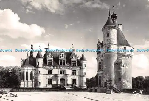 D116012 En Touraine. Chenonceaux. L Entree du Chateau et la Tour des Marques. Gr