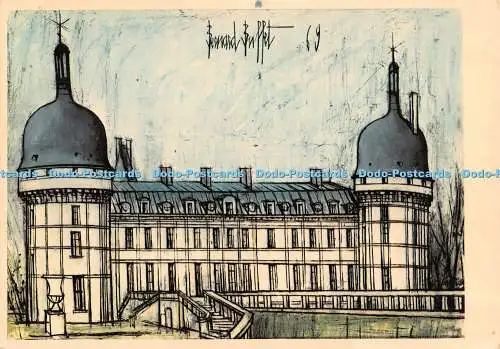 D119922 Les Chateaux de la Loire. Par Bernard Buffet. Le Chateau de Valencay. Gr