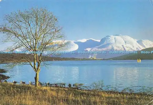 D156310 Inverness Shire. Loch Eil und Ben Nevis. In der Nähe von Fort William. Braemar Folie