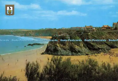 D157650 Cornwall. Towan Beach und Insel. T. K. F. Fisa