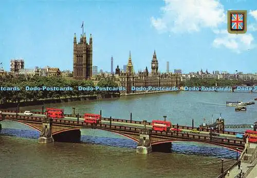 D157674 London. Die Houses of Parliament und die Lambeth Bridge. Fisa