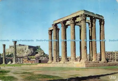 D157882 Athen. Blick auf Zeustempel und Akropolis. A. Hassid. Mexichrom