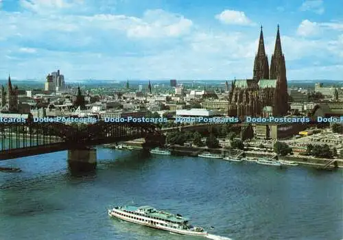 D156711 Köln am Rhein. Dom und Hohenzollernbrücke. Wilhelm Schäfer. Krüger