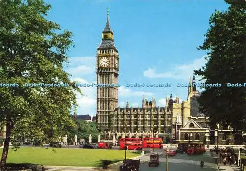 D157902 London. Die Houses of Parliament und der Parlamentsplatz. John Hinde. Kodak