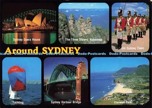 D159403 Rund um Sydney. Yachting. Nucolorvue Productions. 1989. Multi View