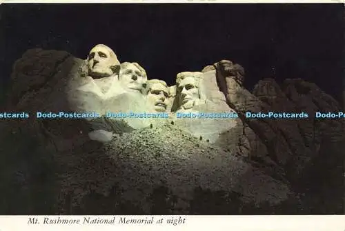 D158037 Mt. Rushmore National Memorial bei Nacht. Plastichrome von Colourpicture.