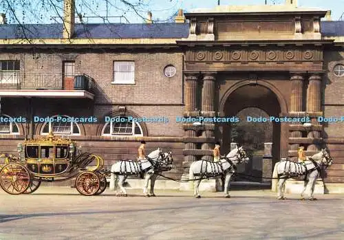 D159507 Buckingham Palace. The Royal Mews. The Irish State Coach Drawn by Six Wi