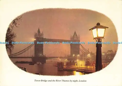 D158241 London. Tower Bridge und die Themse bei Nacht. Fotopräzision. Col