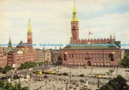 D158311 Kopenhagen. Der Rathausplatz. Rudolf Olsen