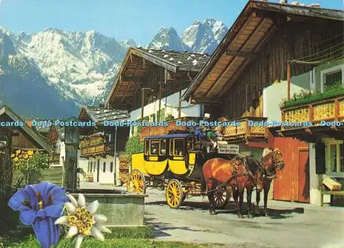 D159721 Garmisch Partenkirchen. Fruhlingstraße Mit Hollental und Zugspitze. Han