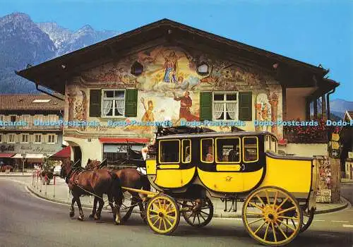 D159722 Garmisch Partenkirchen. Oberbayern. Mit Fresken Schmucktes Haus. Huber