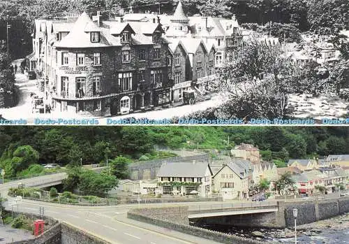 D158362 Lynmouth. Circa. 1900. Lynmouth Today. Fisa. Multi View