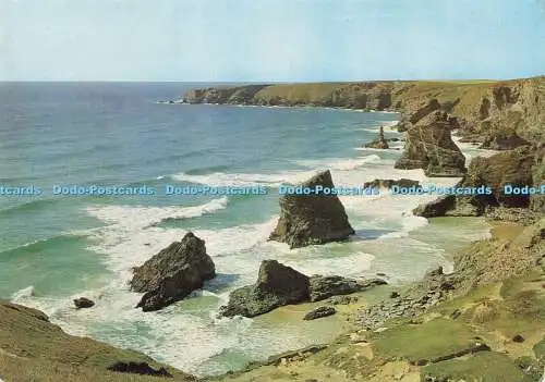 D158402 Cornwall. Bedruthanische Stufen. In der Nähe von Newquay. Larkfield Printing. 1979