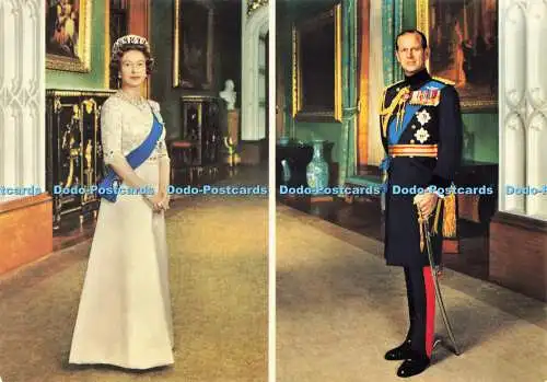 D158457 H.M. Queen Elizabeth II. Und H. R. H. Prinz Philip. Joh Hinde. Peter G