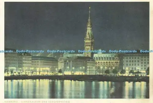 D158466 Hamburg. Binnenalster und Jungfernstieg. Hans Andres. Hans Hartz
