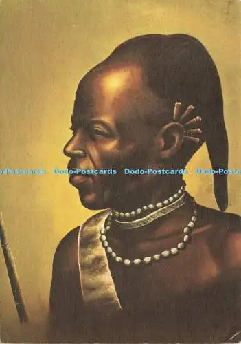 D161159 Aus einem Ölgemälde einer Kikuyu-Tänzerin. Uganda und Tansania. Briefpapier