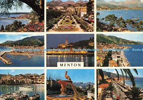 D158634 Menton. Cote d Azur. Côte d'Azur. Gilletta. 1973. Multi View