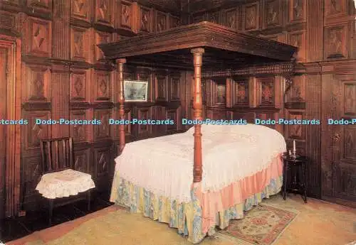 D160035 Cumbria. Schloss Sizergh in der Nähe von Kendal. Ein getäfeltes Schlafzimmer in Sizergh. Coli