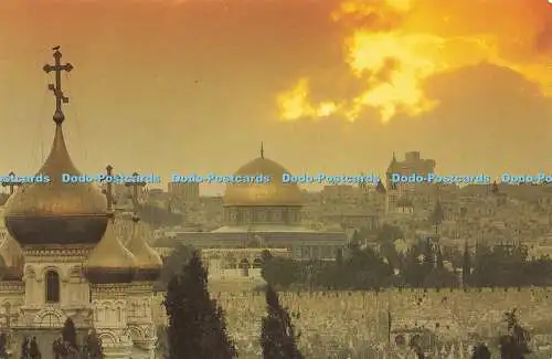 D157477 Jerusalem. Die Kirche St. Heirate Magdalena und Felsendom. Heilige