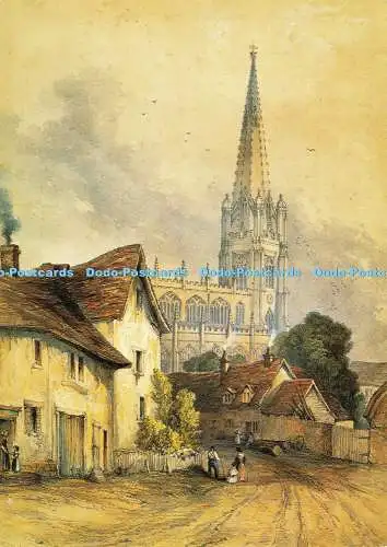 D161344 Essex. Safran Walden Museum. Druck der Pfarrkirche Safran Walden und