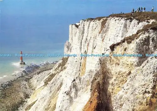 D158719 Eastbourne. Beachy Head und Leuchtturm. Richter. C. 590