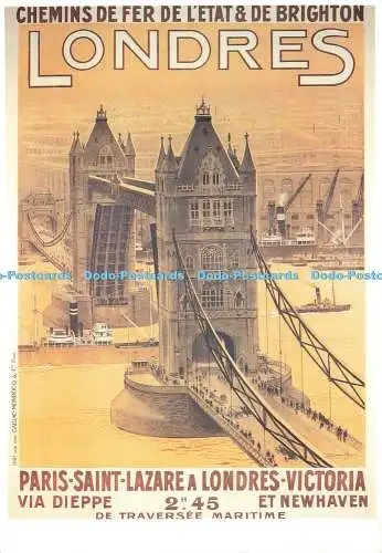 D161392 Tower Bridge. Chemins De Fer De L Etat und De Brighton. London. Die Pos