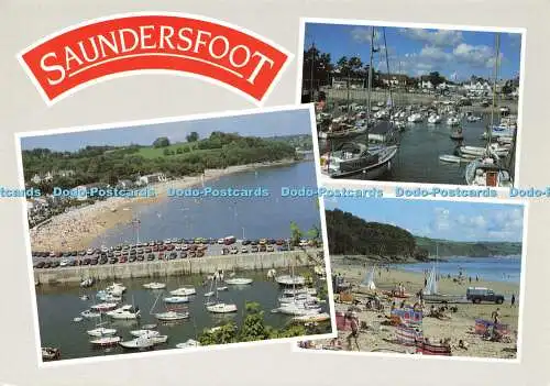 D160099 Saundersfoot. Pembrokeshire Eye Postkarten. Haven Colourprint. Multi View