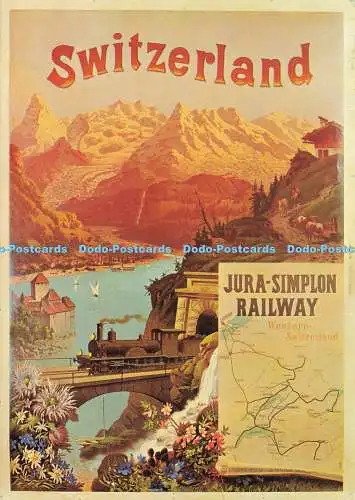 D161405 Schweiz. Jura Simplon Eisenbahn. Kunstler unbekannt. Biregg