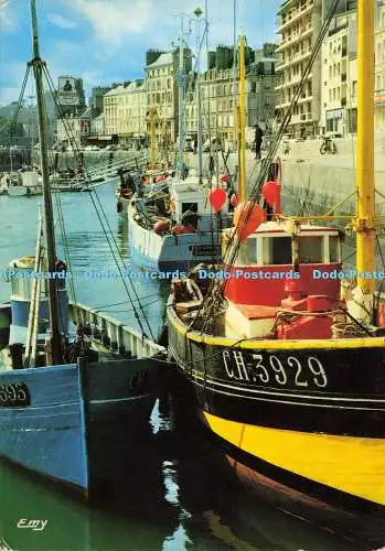 D161451 Cherbourg. Manche. Les Cordiers au Quai de Caligny. Le Goubey. 1974