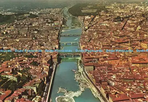 D160152 Firenze. Panorama aus dem Flugzeug. Giusti di S. Becocci. Marzari. Fot