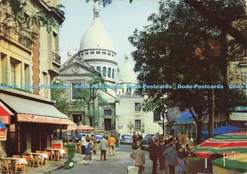 D163614 Couleurs et Lumiere de France. Paris. La Place du Tertre et le Sacre Coe