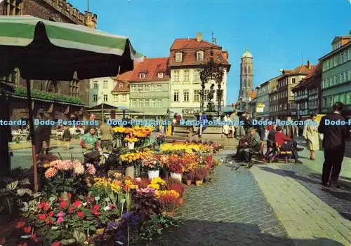 D158822 Göttingen. Blumenmarkt am Ganselieselbrunnen. Andres