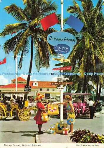 D161550 Bahamas. Rawson Square. Nassau. John Hinde. Inselhändler. E. Ludwig.