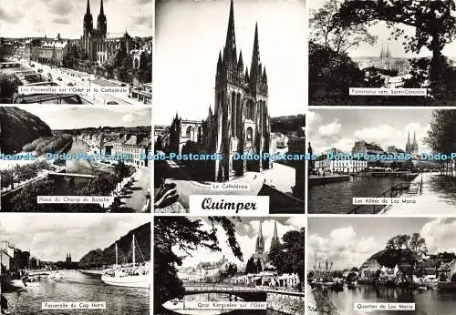 D163730 Quimper. La Cathedrale. Artaud Pere et Fils. Gaby. RP. Multi View