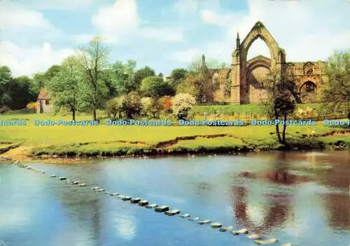 D158953 Yorkshire. Bolton Abbey. Von den Trittsteinen. Walter Scott