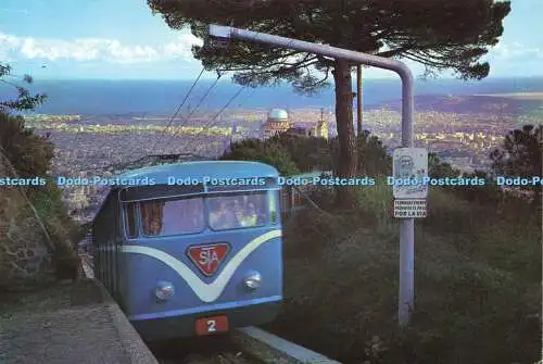 D163956 Barcelona. Tibidabo. Panoramasteilbahn Desde el Apeadero Superior.