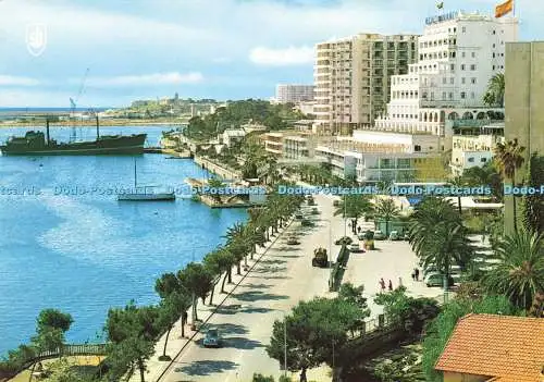 D163988 Palma De Mallorca. Blick auf die Strandpromenade. Seix Barral. Unichrome